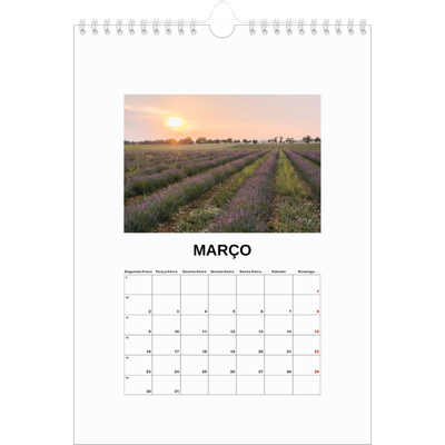 Calendário fotográfico A4 — Fotografia simples [Março]