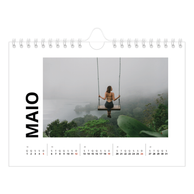 Calendário A5 horizontal — White space [capa]