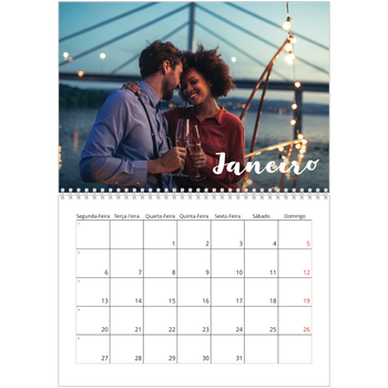 Calendário fotográfico duplo A4 — Script simples
