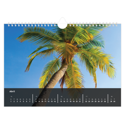 Calendário A4 horizontal — Complementos [Abril]
