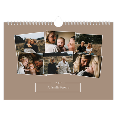 Calendário A4 horizontal — Recordações criadas [capa]