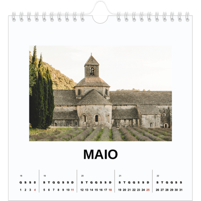 Calendário quadrado — Fotografia simples [capa]