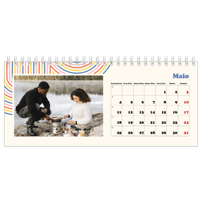 Calendários de mesa — Linhas retro [capa]