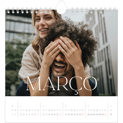 Calendário quadrado — Maior que a vida [Março]