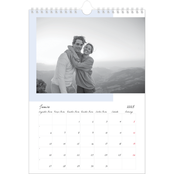 Calendário fotográfico A4 — Ecrãs a cores