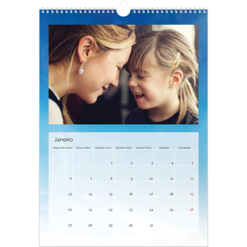 Calendário fotográfico A3 — Paisagem de nuvens