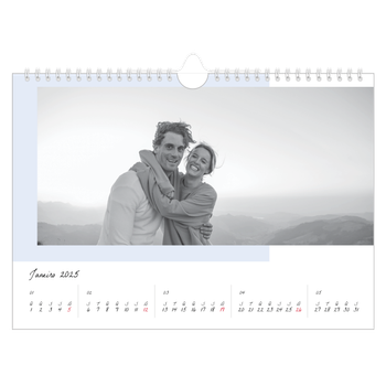 Calendário de Fotografias A4 Paisagem — Ecrãs a cores