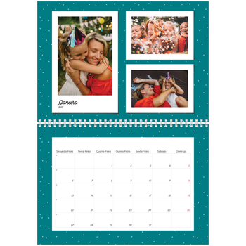 Calendário fotográfico duplo A4 — Fotografias coloridas
