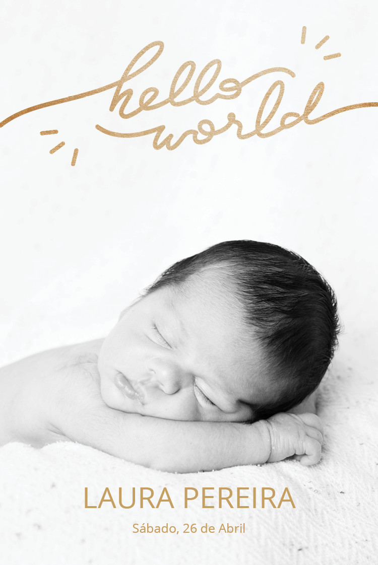 Convites — Escrita dourada