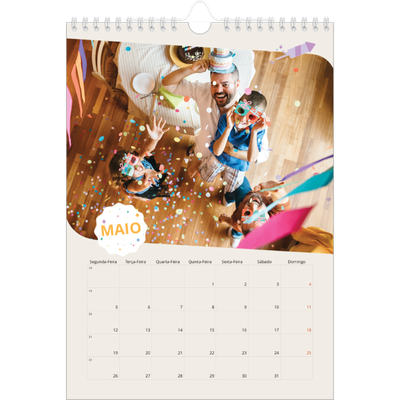 Calendário fotográfico A4 — Aniversário icónico [capa]