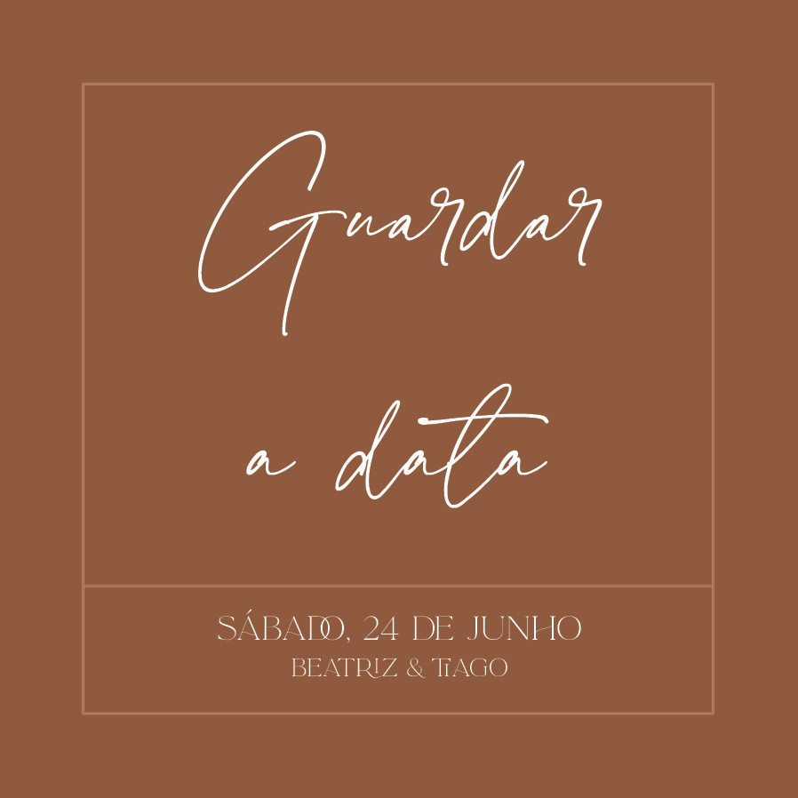 Save the date — Com os pés no chão