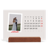 Calendário de mesa com suporte em madeira - horizontal  — Assinado a carmim [Abril]