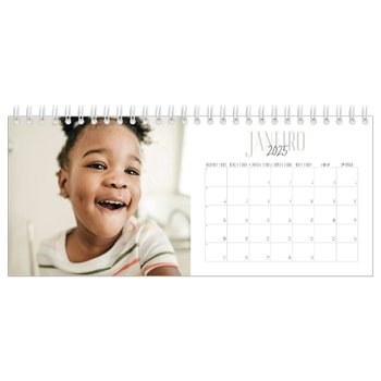 Calendário de Fotografias de Mesa — Tipografia mista