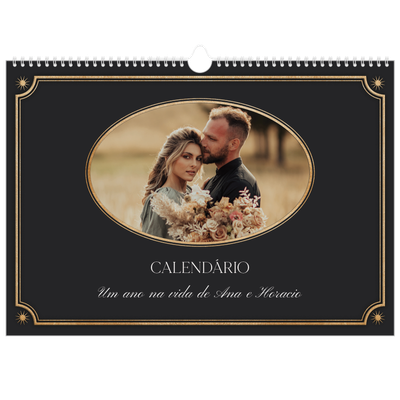 Calendário A3 Horizontal — Clássico vintage [capa]