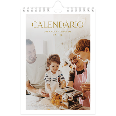Calendário A5 — Texto dourado grande [capa]