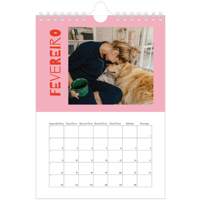 Calendário A5 — Divertido e colorido [Fevereiro]
