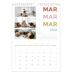 Calendário fotográfico A4 — Tipo de letra colorida [Março]