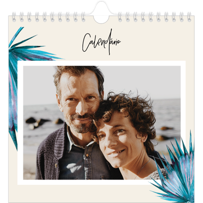 Calendário quadrado — Flores pintadas [capa]