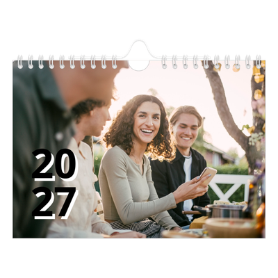 Calendário A5 horizontal — Estilo de carta [capa]