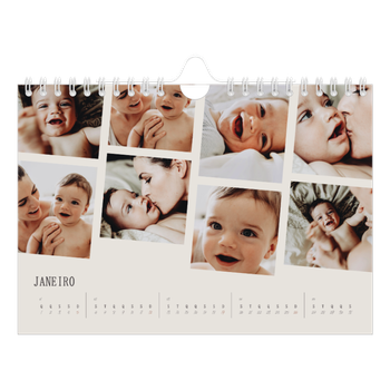 Calendário de Fotografias A5 Paisagem — Memórias em movimento
