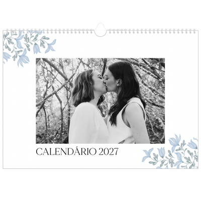 Calendário A3 Horizontal — Floral elegante [capa]