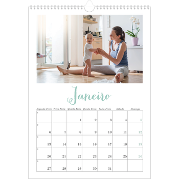 Calendário fotográfico A3 — Olá mundo