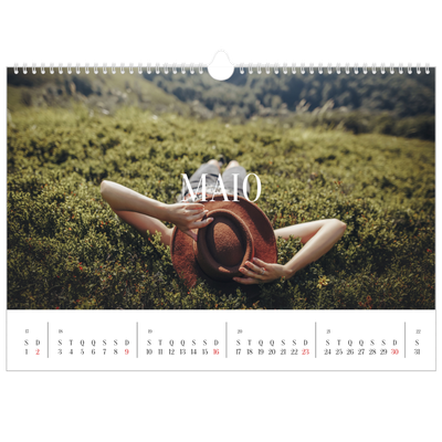 Calendário A3 Horizontal — Escapadinha infinita [Maio]