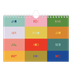 Calendário A5 horizontal — Divertido e colorido [capa]