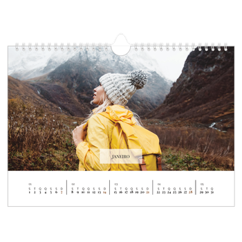 Calendário de Fotografias A4 Paisagem — Calendário clássico