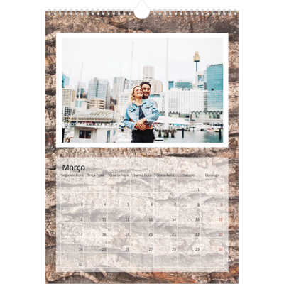 Calendário A3 — Casca de árvore [Março]