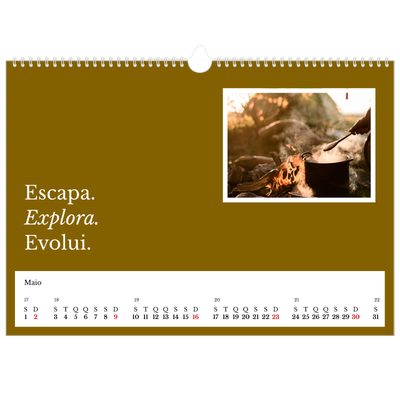 Calendário A3 Horizontal — Terra editorial [Maio]