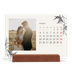 Calendário de mesa com suporte em madeira - horizontal  — Tinta e hera [Janeiro]