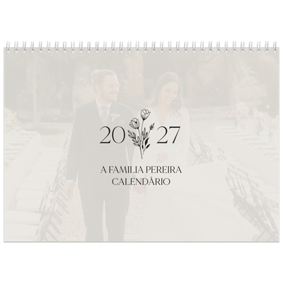 Calendário A4 duplo — Iniciais em flor [capa]