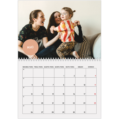 Calendário A4 duplo — Autocolante de fotografia [capa]