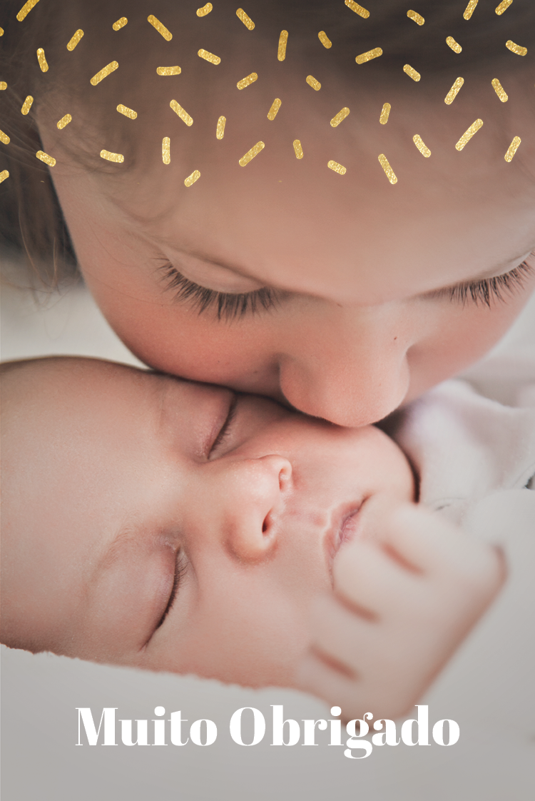 Cartões de agradecimento — Manchas douradas