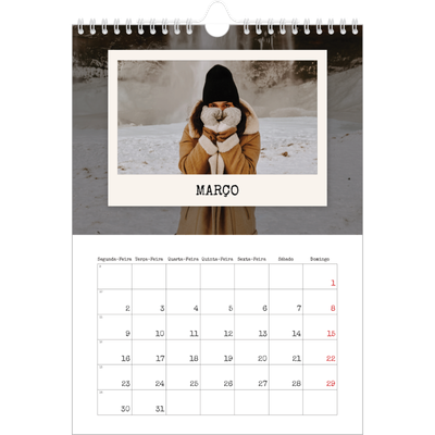 Calendário fotográfico A4 — A edição de retrato [Março]