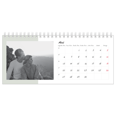 Calendários de mesa — Ecrãs a cores [Abril]