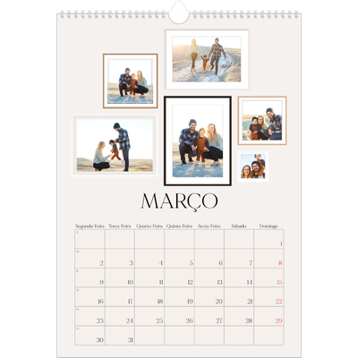 Calendário A3 — Galeria de fotografias de parede [Março]