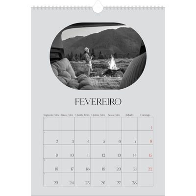 Calendário A3 — A estrada aberta [Fevereiro]