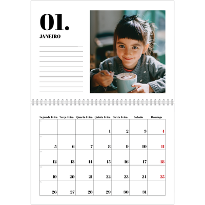 Calendário A4 duplo — Serif e momentos [Janeiro]