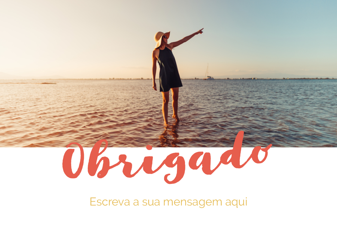 Cartões de agradecimento — Agradecimento em negrito