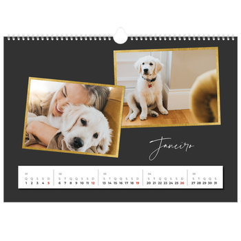 Calendário fotográfico horizontal A3 — Tantas recordações