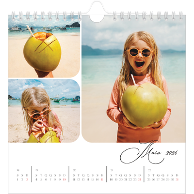 Calendário quadrado — Instantâneos e escrita [capa]