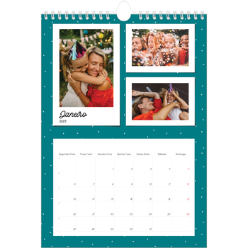 Calendário fotográfico A4 — Fotografias coloridas
