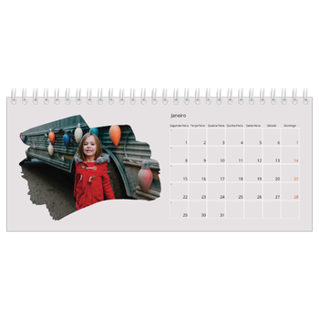 Calendário de Fotografias de Mesa — Fotografias com pincel