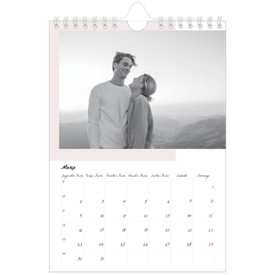 Calendário A5 — Ecrãs a cores [Março]