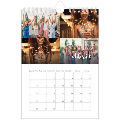 Calendário A5 — Script simples [Abril]