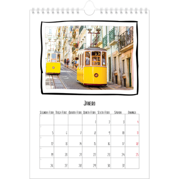 Calendário fotográfico A4 — Momentos de álbum de recortes