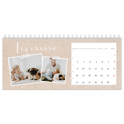 Calendários de mesa — Calendário de livros de recortes [Fevereiro]