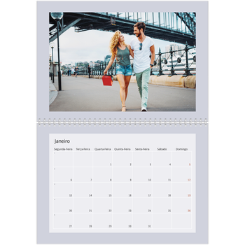 Calendário fotográfico duplo A4 — Colorir o meu mundo